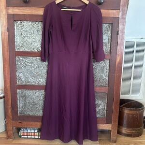 Lafayette 148 New York Plum Keyhole Ponte Dress – Size 6